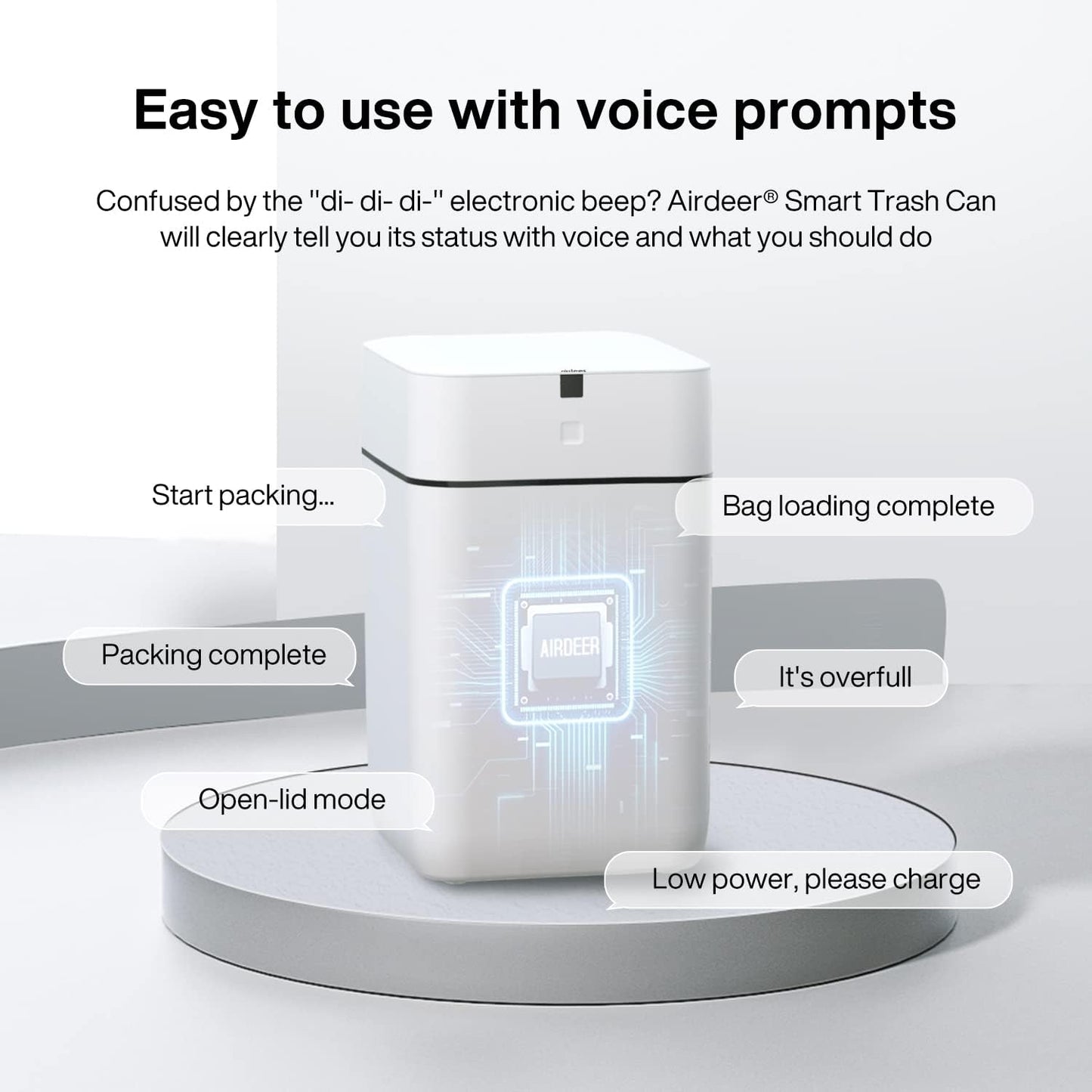Airdeer Automatic Trash Can, 4 Gallon Self Sealing and Self-Changing Smart Trash Can