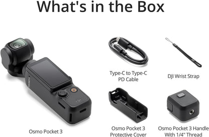 Limited-Quantity Anniversary Deal:DJI Osmo Pocket 3, Vlogging Cameras with 1'' CMOS & 4K/120fps Vlog Camera, 3-Axis Stabilization, Fast Focusing, Face/Object Tracking,