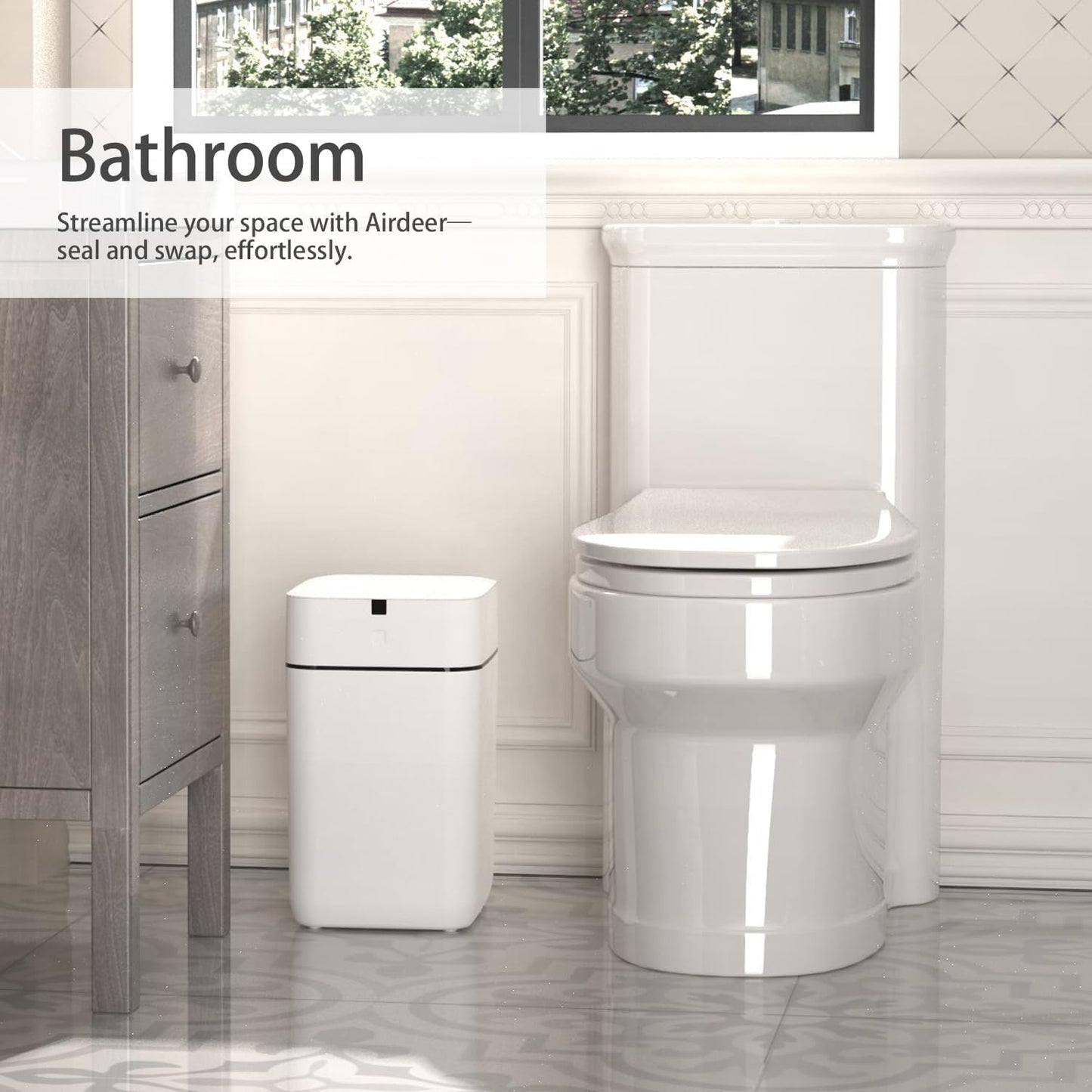 Airdeer Automatic Trash Can, 4 Gallon Self Sealing and Self-Changing Smart Trash Can