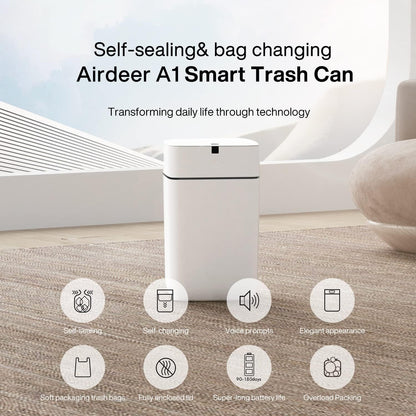 Airdeer Automatic Trash Can, 4 Gallon Self Sealing and Self-Changing Smart Trash Can