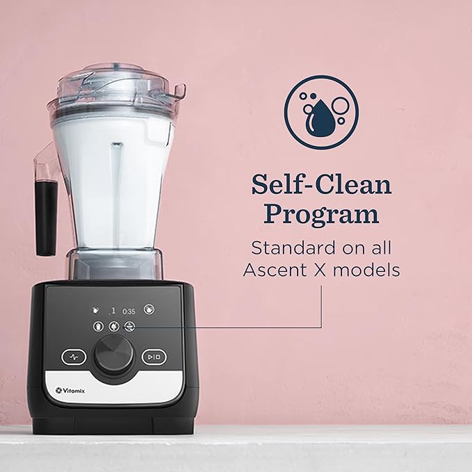 Vitamix Ascent X3 Standmixer mit drei Mixprogrammen, Selbstreinigungsprogramm, Profi-Mixer für Smoothies, Suppen und mehr, Edelstahlklingen, 1,4-Liter-Behälter, Polarweiß