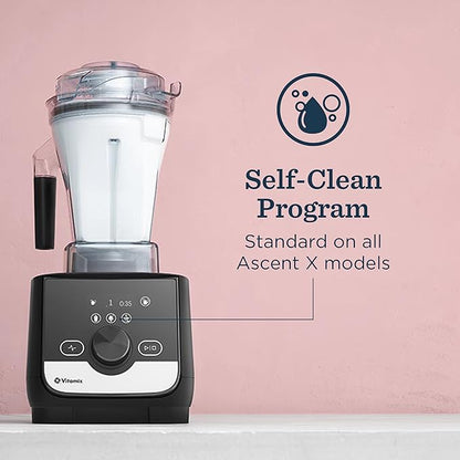 Vitamix Ascent X3 Standmixer mit drei Mixprogrammen, Selbstreinigungsprogramm, Profi-Mixer für Smoothies, Suppen und mehr, Edelstahlklingen, 1,4-Liter-Behälter, Polarweiß